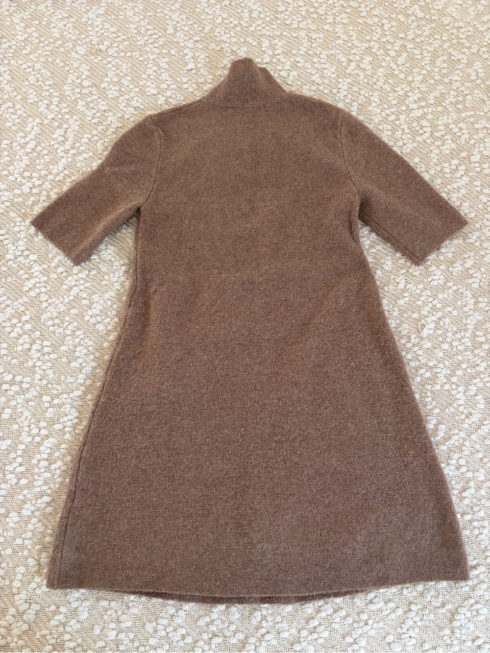 Zara Mock Neck Sweater Dress in Light Brown - Picture 2 of 3